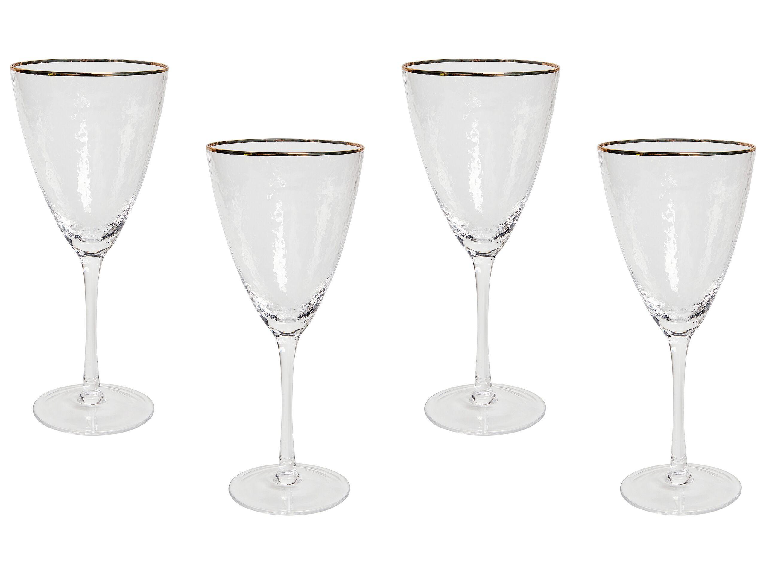 Beliani Verres à vin en Verre Rétro TOPAZ  