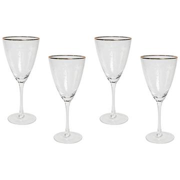 Weingläser im 4er Set aus Glas Retro TOPAZ
