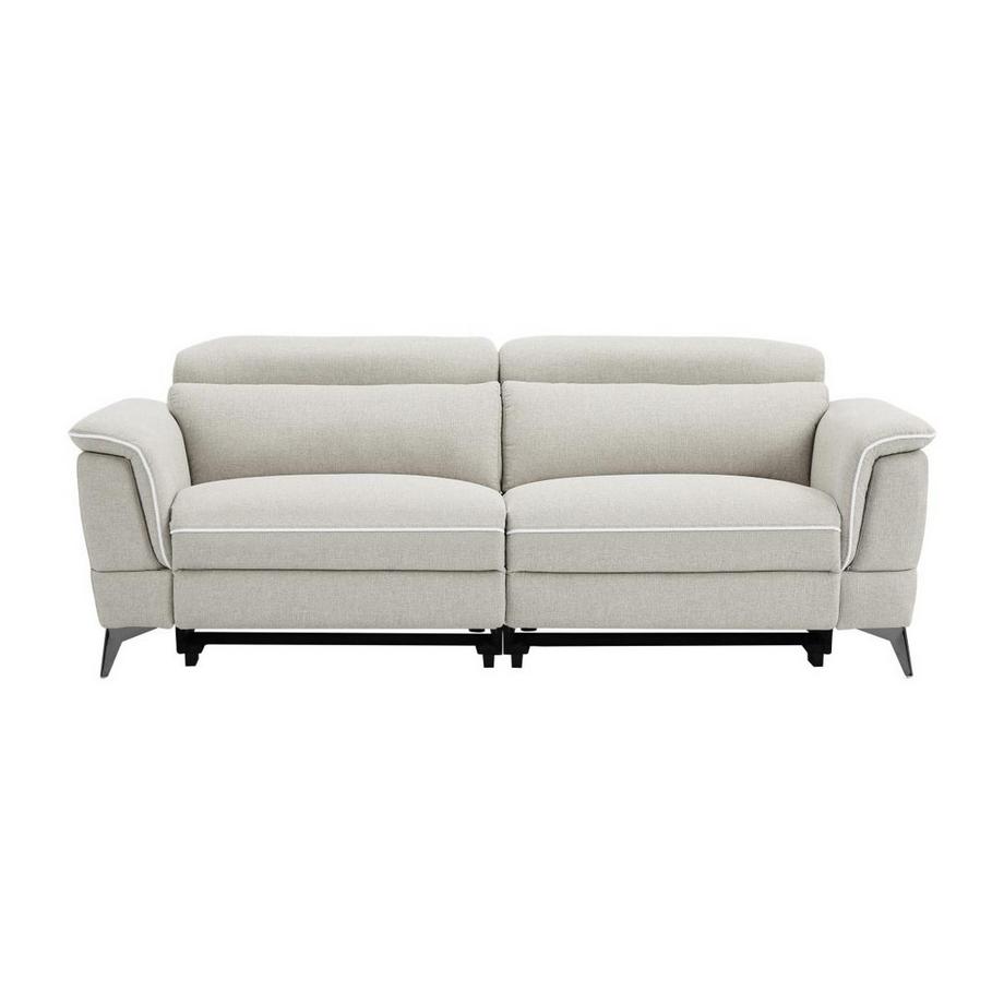 Vente-unique Relaxsofa elektrisch 3-Sitzer - Stoff - Beige - MACARI  