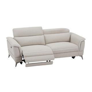 Vente-unique Relaxsofa elektrisch 3-Sitzer - Stoff - Beige - MACARI  