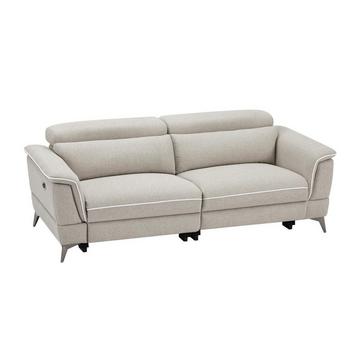 Relaxsofa elektrisch 3-Sitzer - Stoff - Beige - MACARI