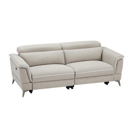 Vente-unique Relaxsofa elektrisch 3-Sitzer - Stoff - Beige - MACARI  