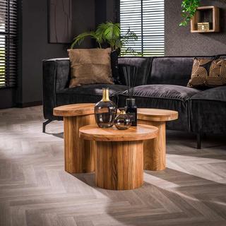 mutoni Tavolino Shape Acacia (set di 3)  