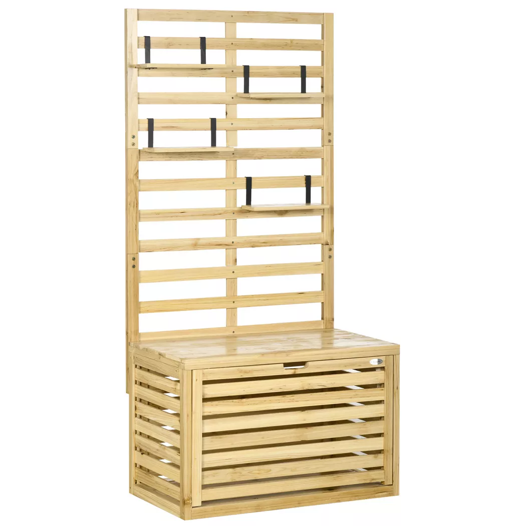 Outsunny - Aufbewahrungsbox, One Size, Braun
