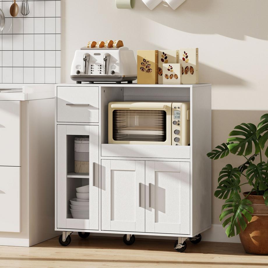 HOMCOM Armoire à micro-ondes  
