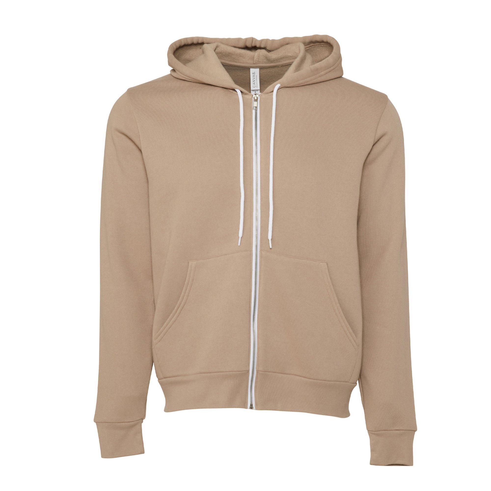 Image of Canvas Fleece Kapuzenjacke Damen Tan XL