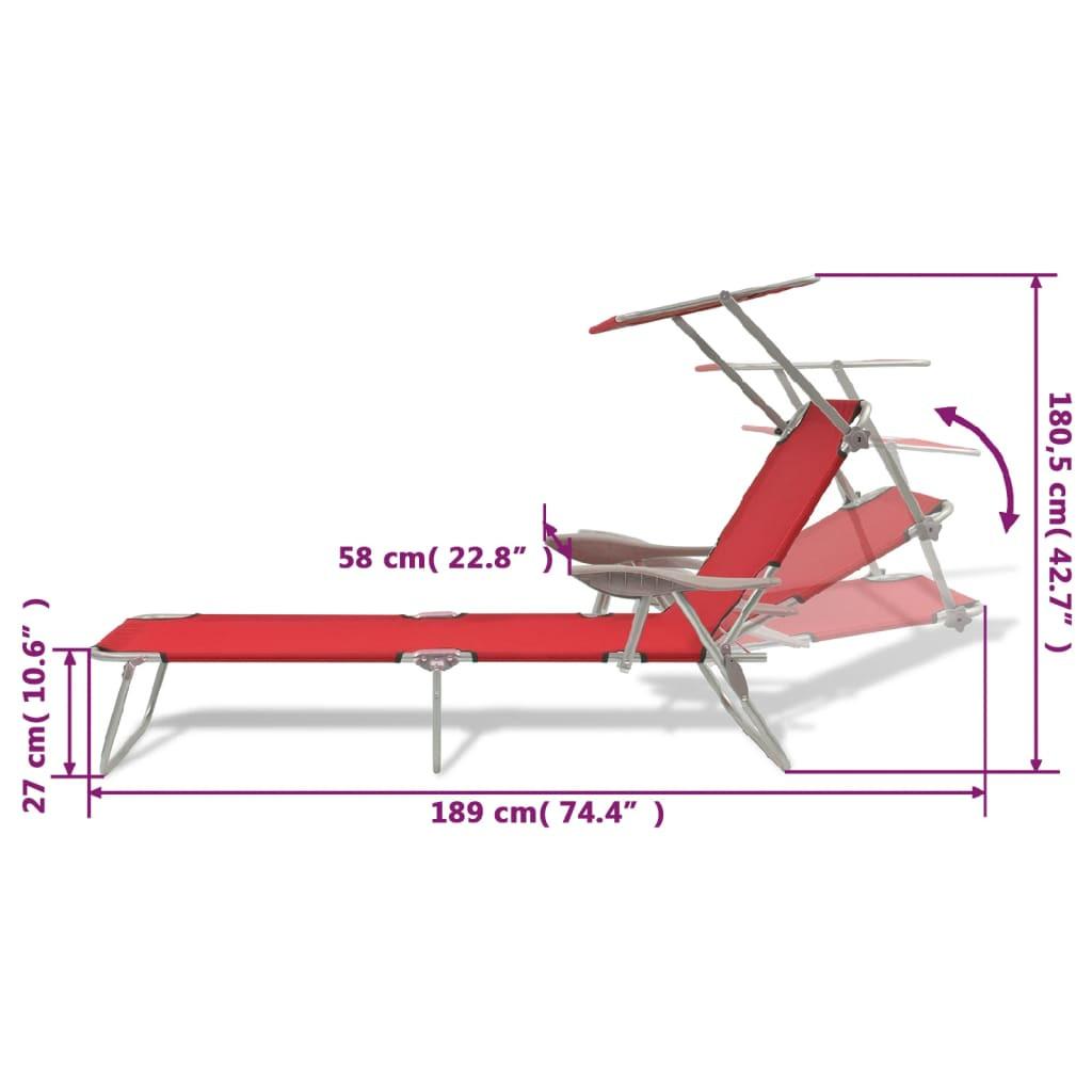 VidaXL Lit de bronzage d'extérieur tissu  