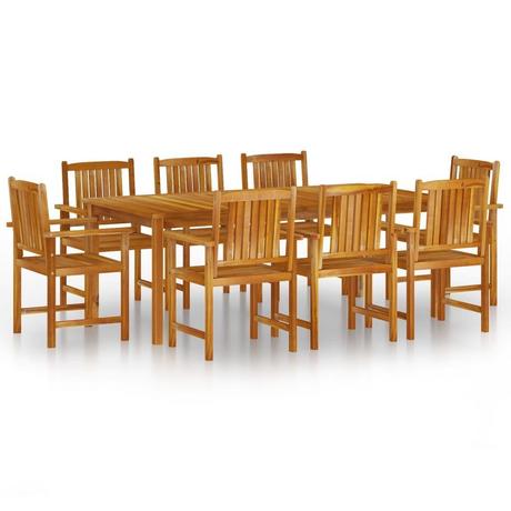 VidaXL set da pranzo per giardino Legno di acacia  