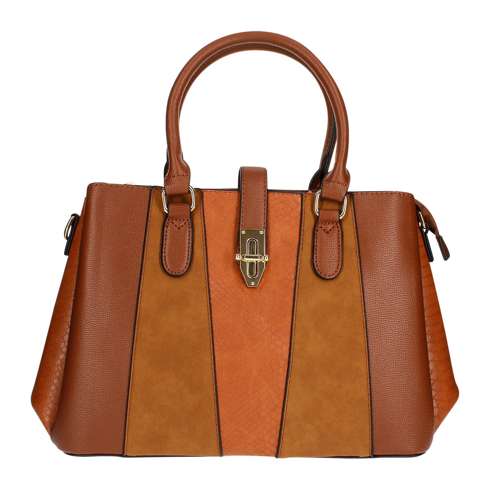 Image of Gold Buckle Handtasche Damen Braun ONE SIZE