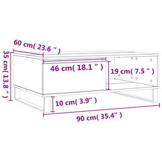 VidaXL Table basse bois d'ingénierie  