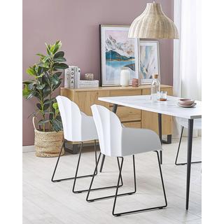 Beliani Lot de 2 chaises de salle à manger en Matière synthétique Moderne SYLVA  