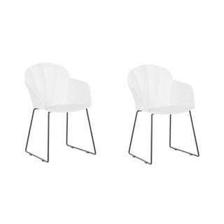 Beliani Lot de 2 chaises de salle à manger en Matière synthétique Moderne SYLVA  