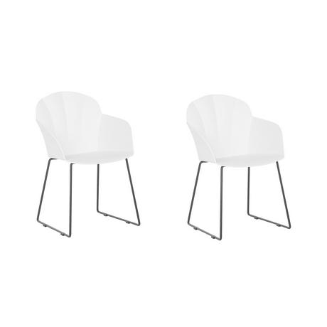 Beliani Lot de 2 chaises de salle à manger en Matière synthétique Moderne SYLVA  