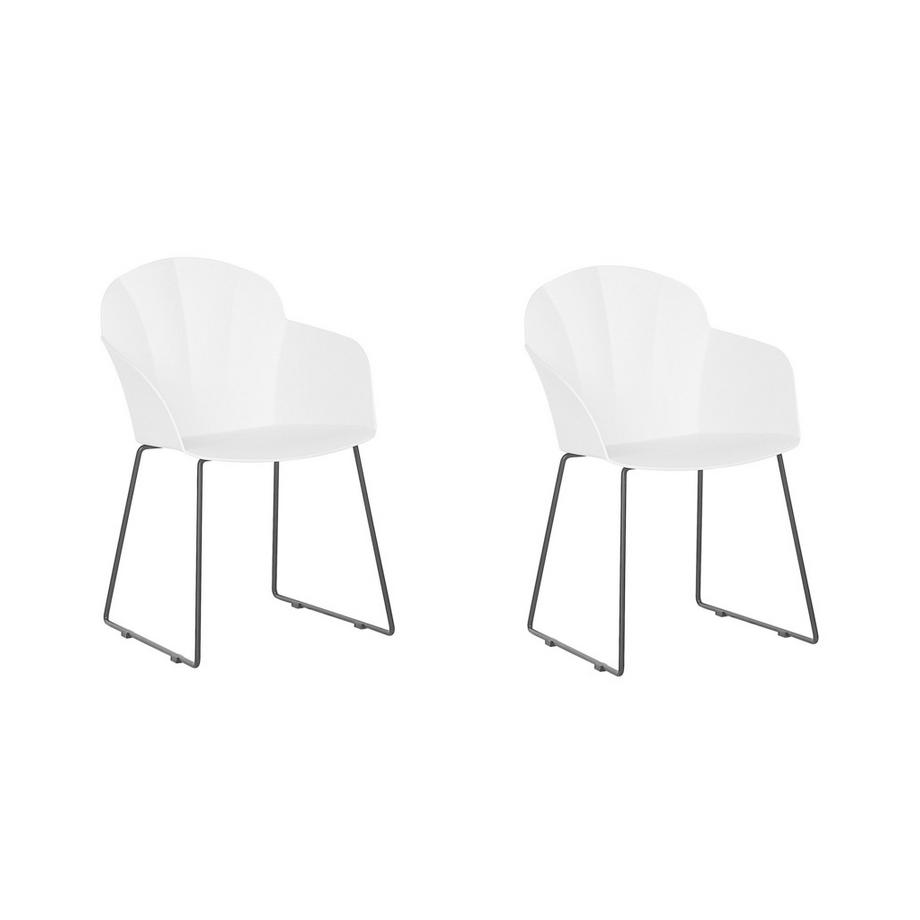 Beliani Set di 2 sedie da pranzo en Materiale sintetico Moderno SYLVA  