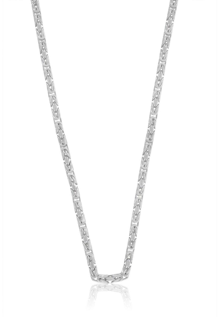 Image of Collier Königskette Klassisch Weissgold 750, 2.5mm, 60cm Damen Silber 60.5CM