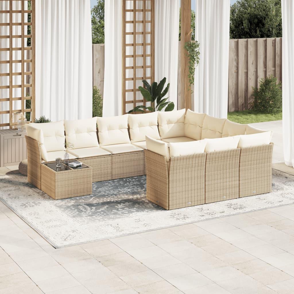 VidaXL set divano da giardino Polirattan  