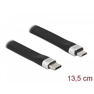 DeLock  86793 USB Kabel 0,135 m USB 2.0 USB C Micro-USB B Schwarz, Silber 