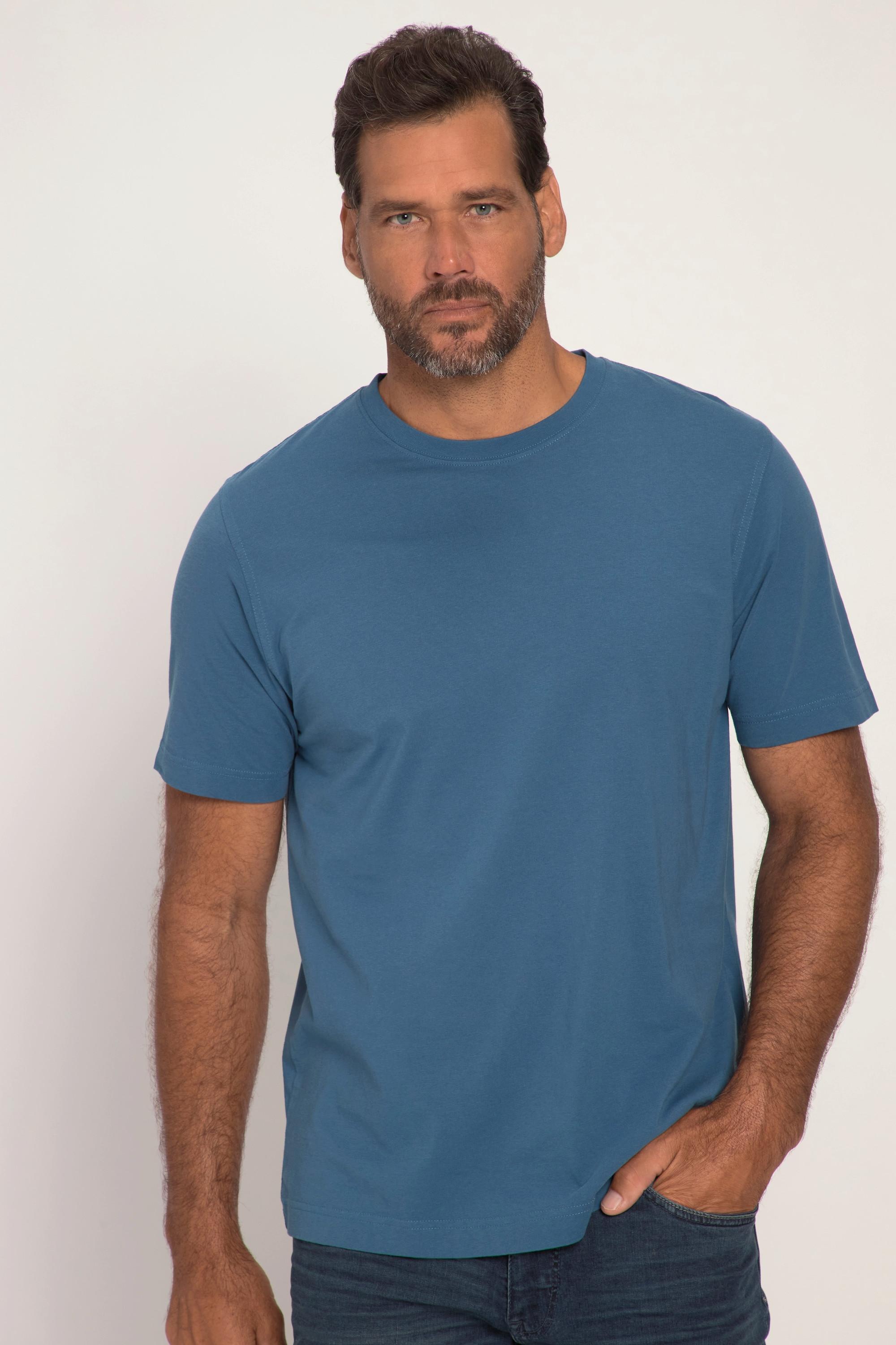 JP1880  T-shirt basic di cotone pettinato con scollo a girocollo, disponibile fino alla taglia 8XL 