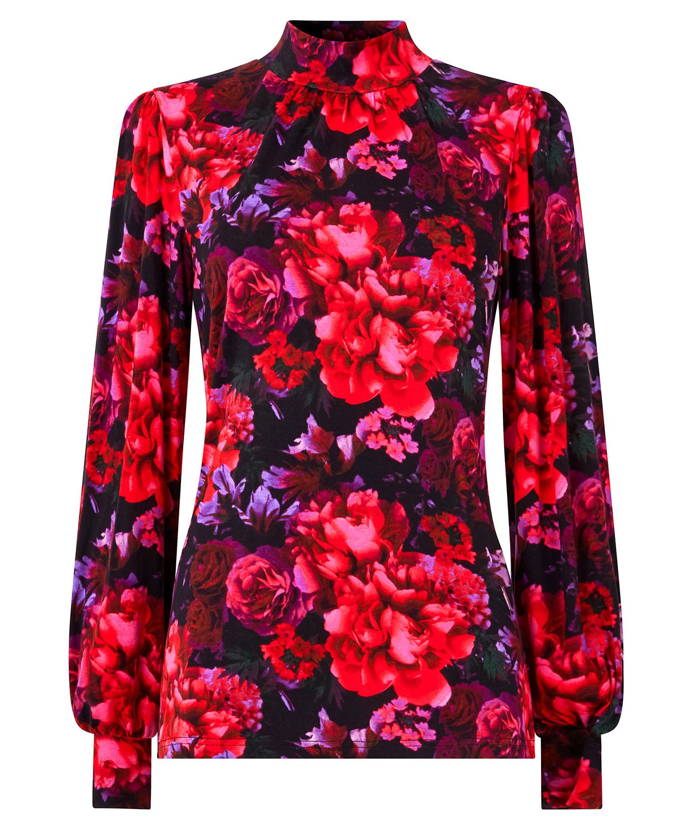 Joe Browns  Florales Jersey-Top mit Trichterausschnitt 