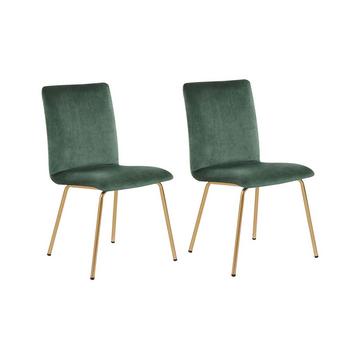 Lot de 2 chaises de salle à manger en Velours Moderne RUBIO