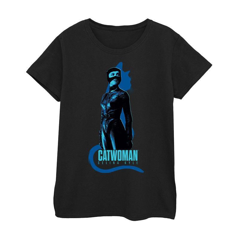 Image of The Batman Catwoman Silhouette Tshirt Damen Schwarz L