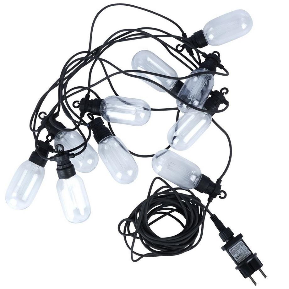 B2X Guirlande de jardin avec 10 lumières LED blanc chaud pour extérieur  