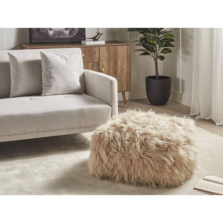 Beliani Pouf aus Webpelz  CONROE  