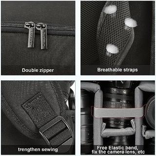 Only-bags.store  Sac à dos pour appareil photo résistant à l'eau Sac à dos photo professionnel pour reflex numérique/reflex sans miroir, compatible pour appareil photo Sony Canon Nikon et accessoires pour trépied d'objectif 