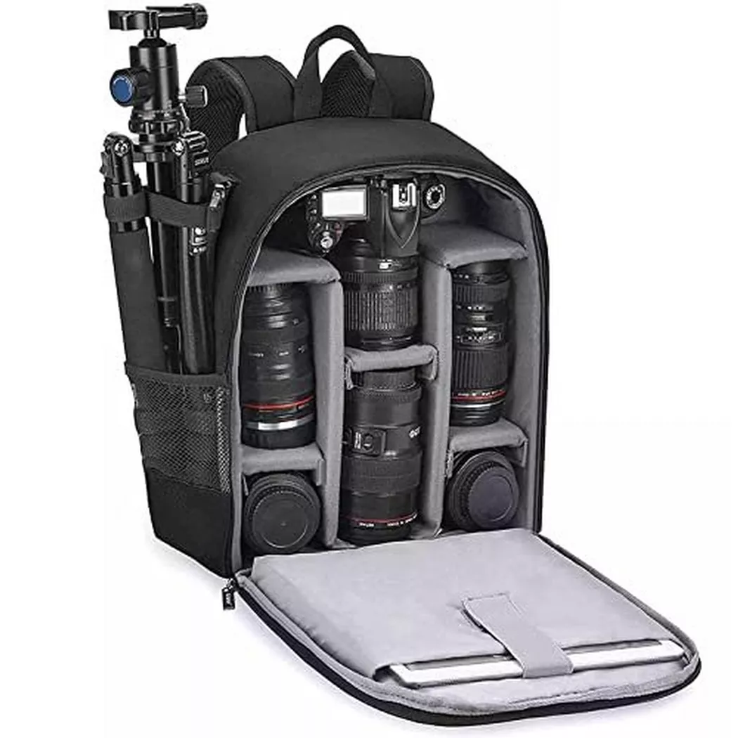 Only-bags.store - Kamerarucksack Wasserfester Fotorucksack Professionelle Kameratasche für spiegellose DSLR/SLR,, Schwarz, One Size