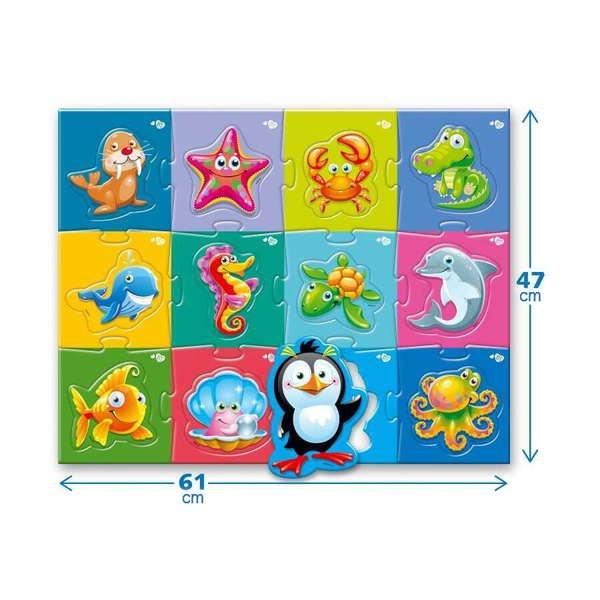Montessori  Meerestiere - Sea animals - MAXI-Puzzle 24, Lernspiel Montessori® by Far far land 