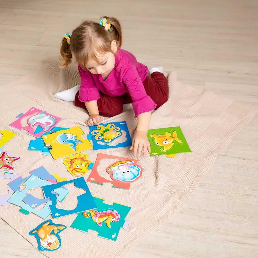 Montessori  Meerestiere - Sea animals - MAXI-Puzzle 24 