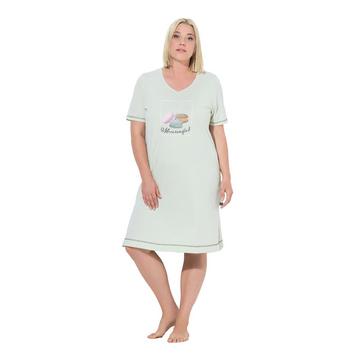 Grand t-shirt avec imprimé, col V et manches courtes