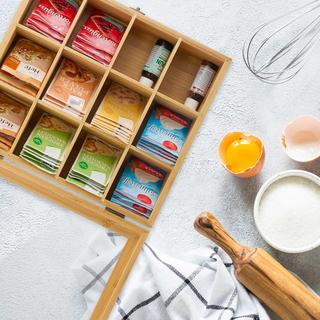 Northix Teebox mit 12 Fächern  
