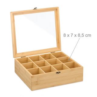 Northix Teebox mit 12 Fächern  
