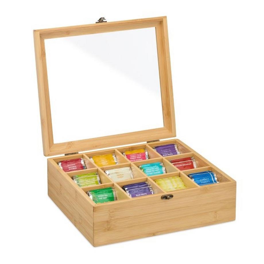 Northix Scatola da tè con 12 scomparti  