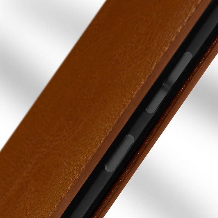 Avizar  Lederhülle Samsung S22 Ultra Braun 