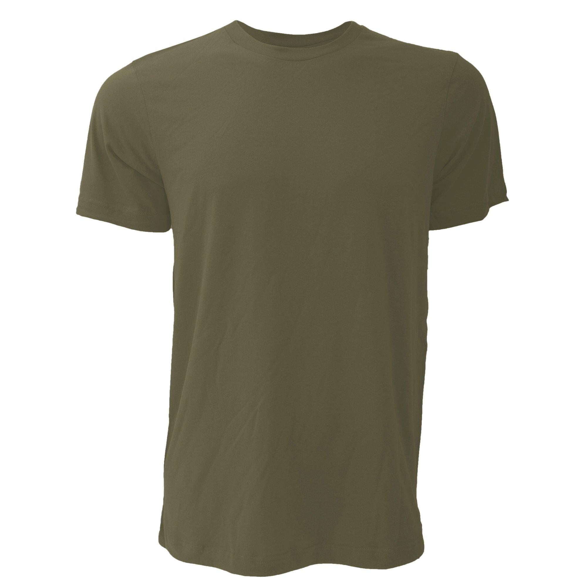 Image of Canvas Jersey Tshirt, Kurzarm Herren Militärgrün M
