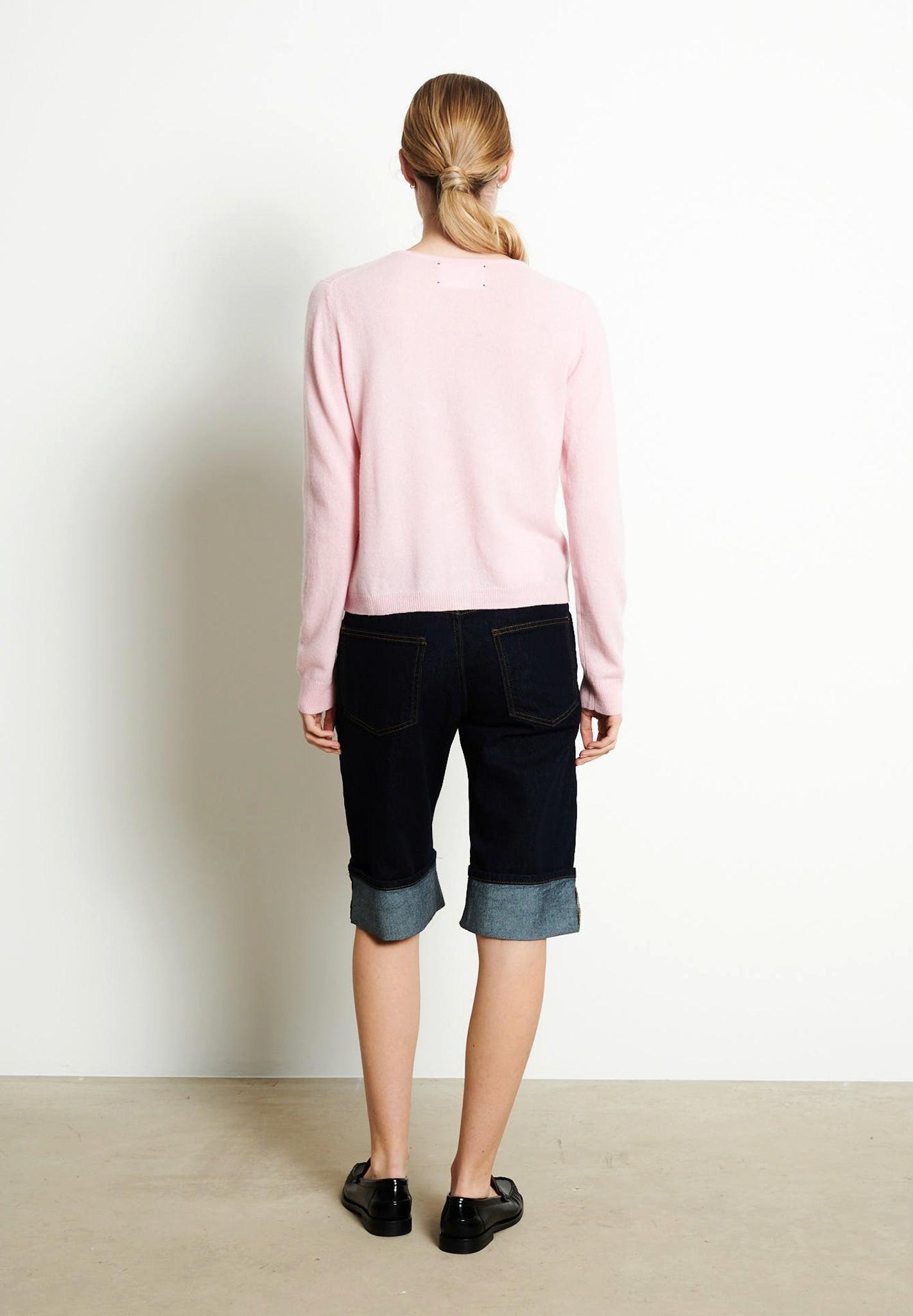 Studio Cashmere8 LILLY 4 Taillierte Strickjacke mit Rundhalsausschnitt  