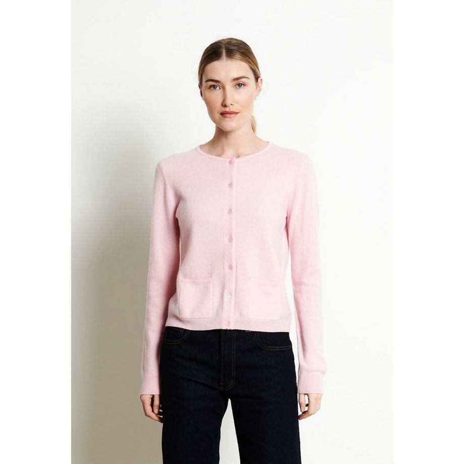 LILLY 4 Cardigan col rond cintré - 100% cachemire