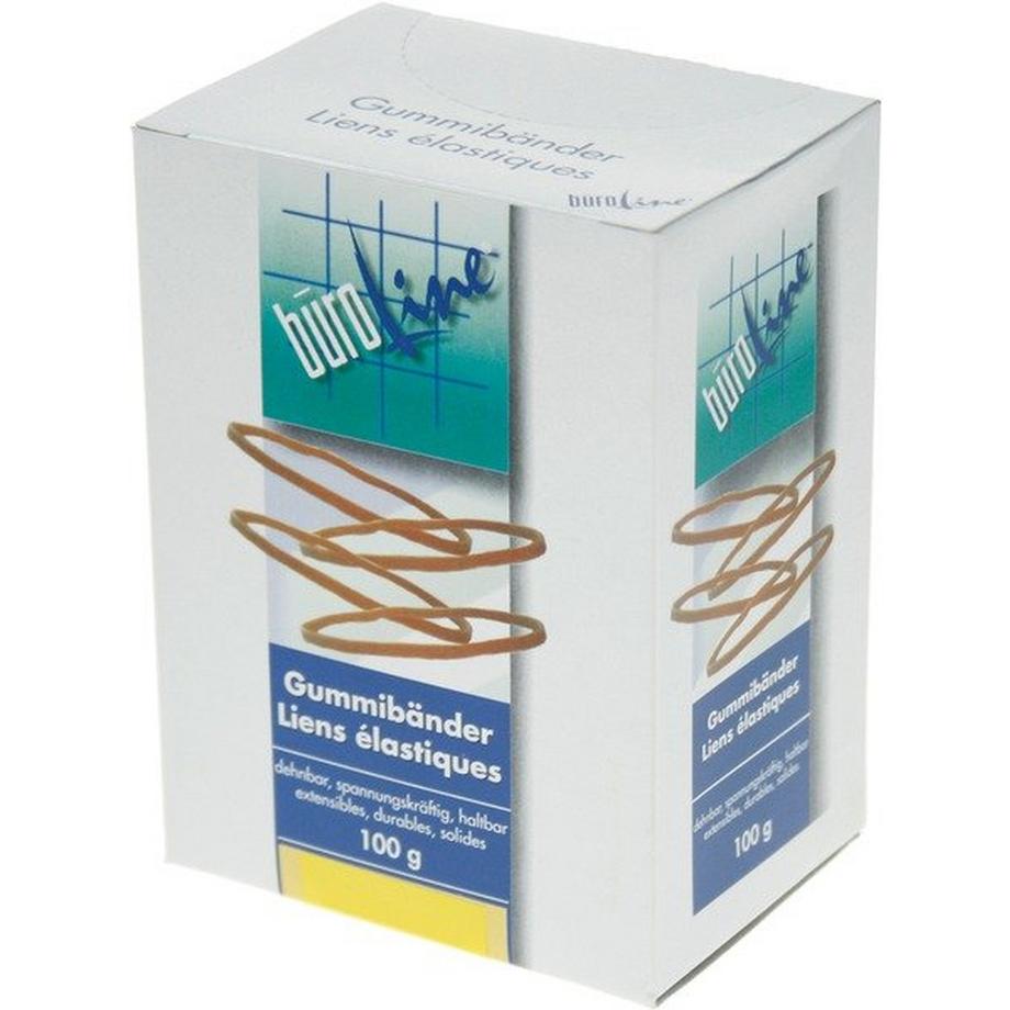 BÜROLINE Gummibänder 50x1,3mm 155214 braun, ø 30mm 100g