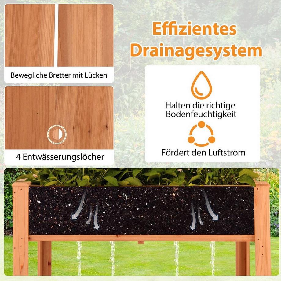 Northix Fioriera rialzata con traliccio  