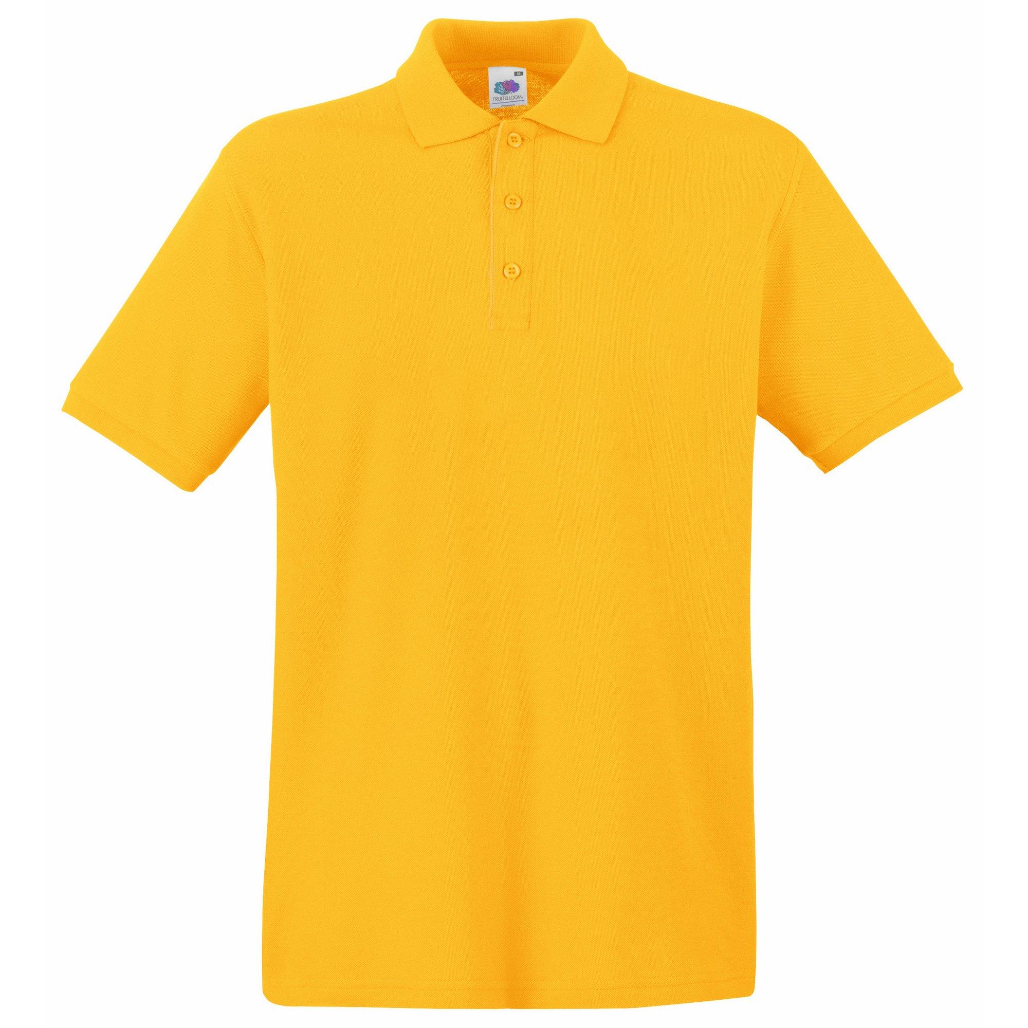 Image of Premium Poloshirt, Kurzarm Herren Gelb Bunt L