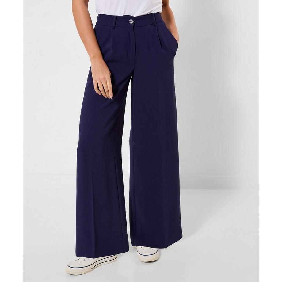 Pantalon jambes larges ajusté