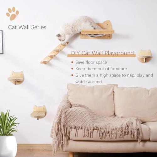 Alopini  Ensemble d'escalade murale pour escaliers pour chats de 3 