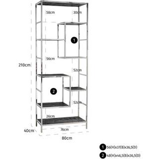 mutoni Wandregal Blackbone silber 80  