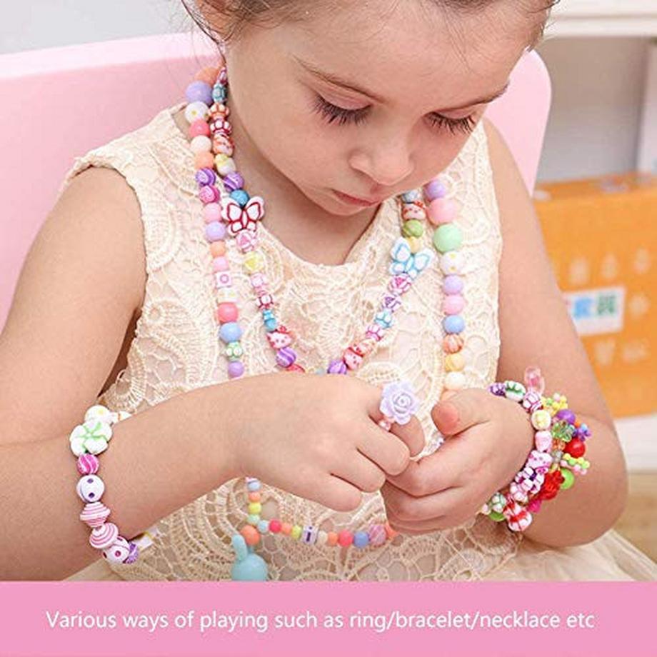Activity-board  24 Farben Perlen zum Auffädeln, DIY Perlenschmuck do it yourself Kinder, DIY Armbänder Set, bunte Perlen Schmuck Handwerk Freundschaft Armbänder Halsketten Schnur Set 