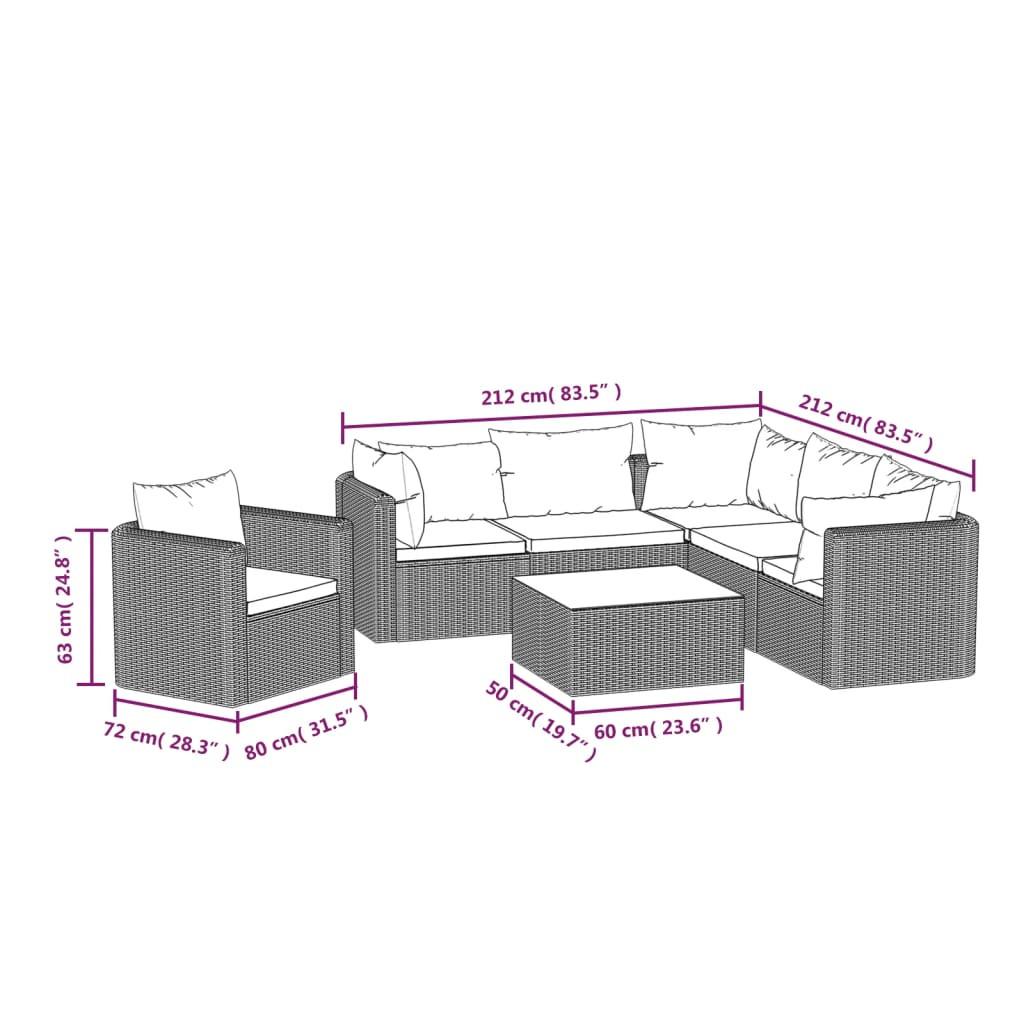 VidaXL Canapé de jardin rotin synthétique  