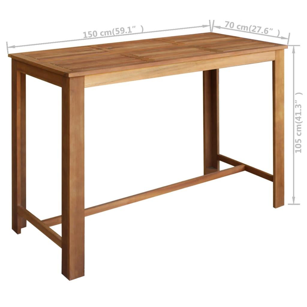 VidaXL Table de bar bois  