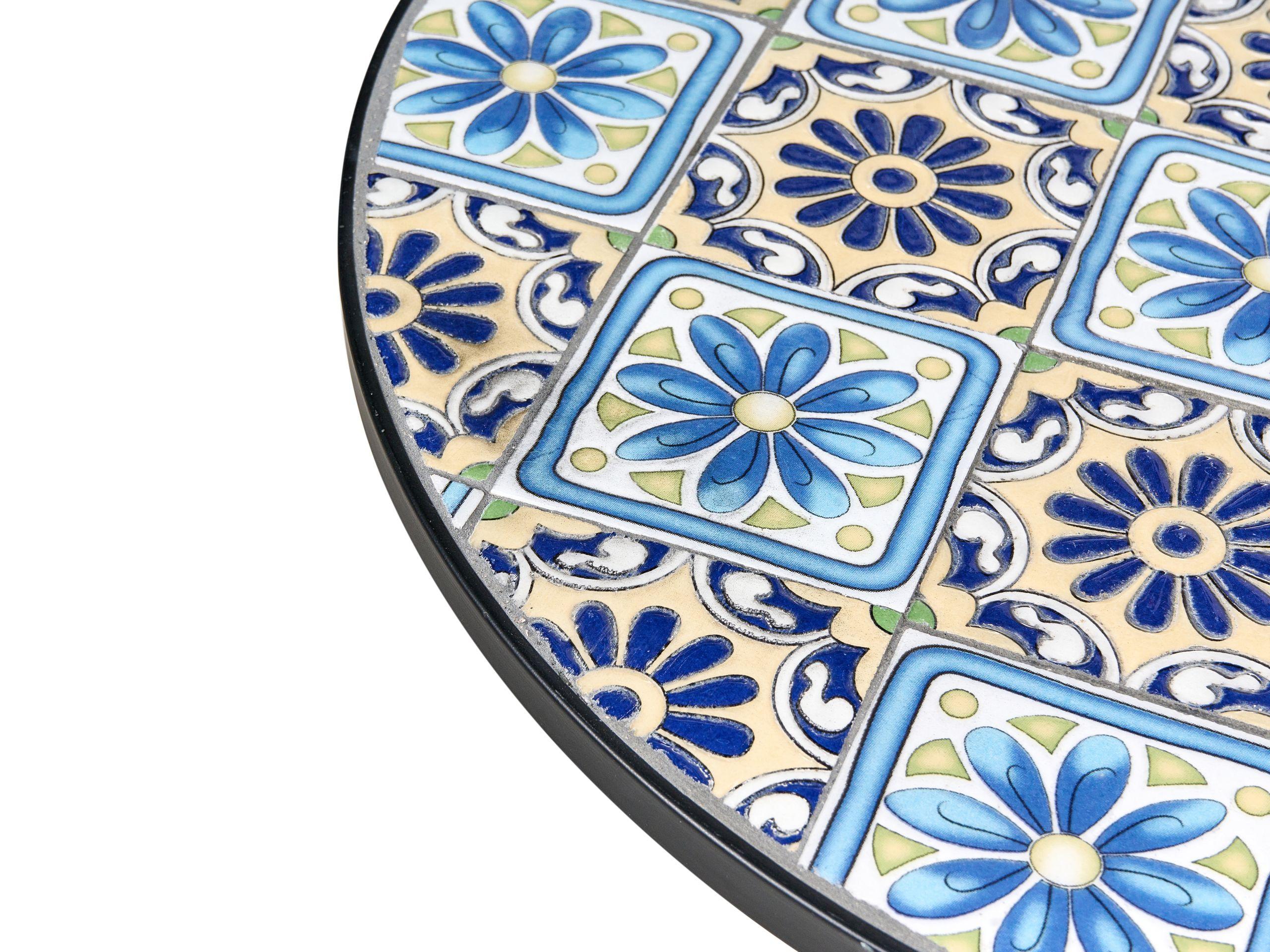 Beliani Table bistrot en Métal Méditerranéen AGGIUS  