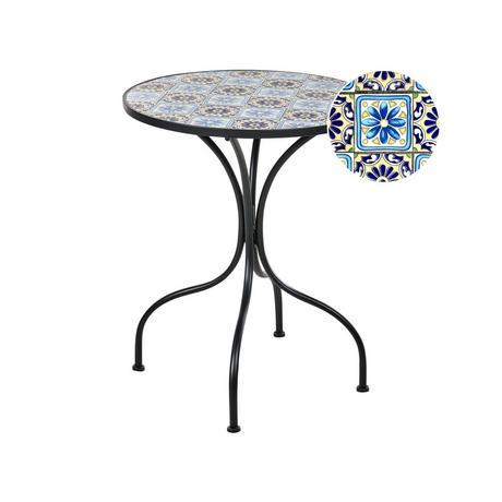 Beliani Table bistrot en Métal Méditerranéen AGGIUS  